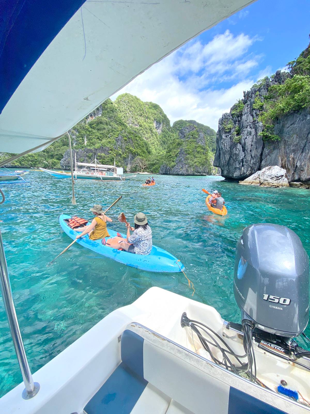 Kayaking at the big lagoon.